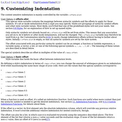 CC Mode Manual: Customizing Indentation
