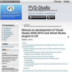 Manual on development of Visual Studio 2005-2012 plugins in C#