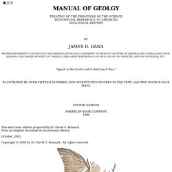 Manual of Geology by James Dana, 4th Ed.