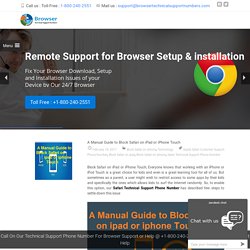 A Manual Guide to Block Safari on ipad or iphone Touch