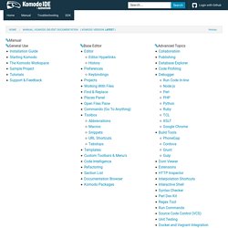Komodo IDE/Edit Documentation