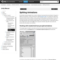 Manual: Splitting Animations