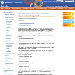 Manual tasks and ergonomics