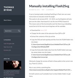 Manually installing Flash2Svg