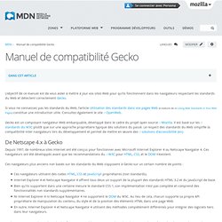 Manuel de compatibilité Gecko