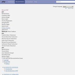 PHP: Manuel PHP - Manual