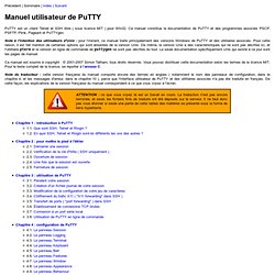 Manuel utilisateur de PuTTY