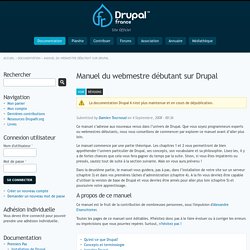 Manuel du webmestre débutant sur Drupal