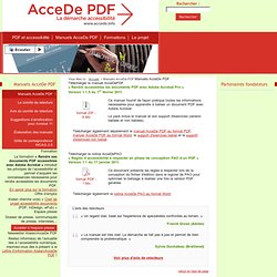 Manuels AcceDe PDF - AcceDe PDF - La démarche accessibilité