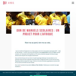 Don de manuels scolaires : un projet pour l'Afrique - ARBS