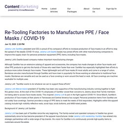 Re-Tooling Factories to Manufacture PPE / Face Masks / COVID-19 - iCrowdMarketing