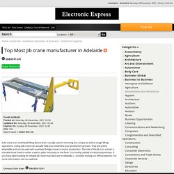 Top Most Jib crane manufacturer in Adelaide