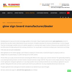 Glow Sign Board Manufacturer/Dealer in Tricity