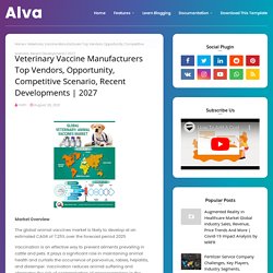 Veterinary Vaccine Manufacturers Top Vendors, Opportunity, Competitive Scenario, Recent Developments