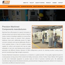 Precision Machined Components manufacturers - IBEX Engineering