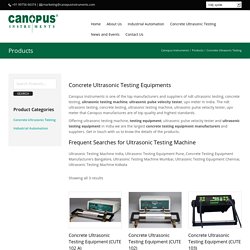 NDT Ultrasonic Concrete Testing Equipment Manufacturers