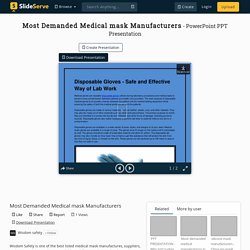 Most Demanded Medical mask Manufacturers