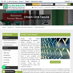 Chain Link Fence Manufacturers in Gujarat, PVC Coated Chain Link Fence Suppliers, Exporters India