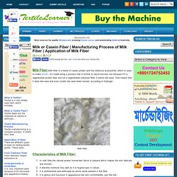 Application of Milk Fiber - Textile Learner