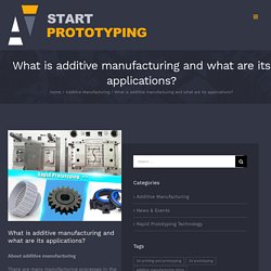 What is additive manufacturing and what are its applications?