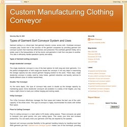Get the Best Garment sort Conveyor System