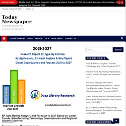 RF GaN Market Analysis and Forecast to 2027 Based on Latest Trends, Manufacturing Technology Developments and Regional Growth Overview – Today Newspaper