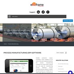 Process Manufacturing - ebizframe ERP