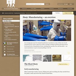 Manufacturing - Te Ara