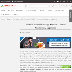 Ayurvedic Medicines For cough & cold - Contract Manufacturing