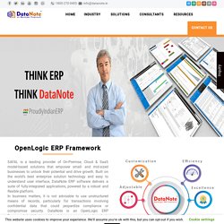 Best ERP Solution For Manufacturing Industries -DataNote Software