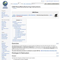 CEB Press Build Instructions
