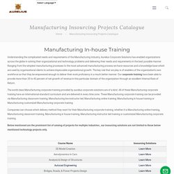 Manufacturing Instructor led Training