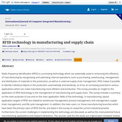 RFID technology in manufacturing and supply chain