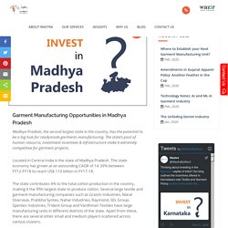 Garment Manufacturing Opportunities in Madhya Pradesh
