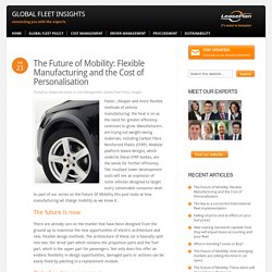 Flexible Manufacturing and the Cost of Vehicle Personalisation