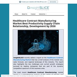 Healthcare Contract Manufacturing Market Best Productivity Supply Chain Relationship, Development by 2030