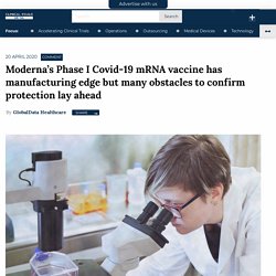 Moderna’s Phase I Covid-19 mRNA vaccine has manufacturing edge but many obstacles to confirm protection lay ahead - Clinical Trials Arena