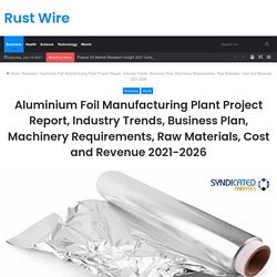 Aluminium Foil Manufacturing Plant Project Report, Industry Trends, Business Plan, Machinery Requirements, Raw Materials, Cost and Revenue 2021-2026 – Rust Wire