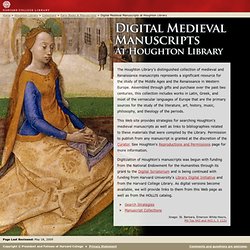 Digital Medieval Manuscripts - Collections - Houghton Library