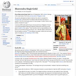 Manvendra Singh Gohil - Wikipedia, l'encyclopédie libre