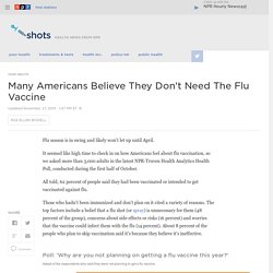 Many Americans Believe They Don't Need The Flu Vaccine
