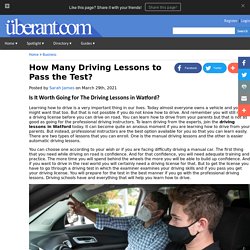 How Many Driving Lessons to Pass the Test?