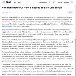 How Many Hours Of Work Is Needed To Earn One Bitcoin