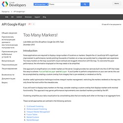 Too Many Markers! - API Google Карт