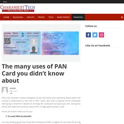 The many uses of PAN Card you didn’t know about