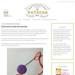 Many Ways to Sew on a Button