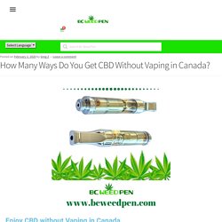 How Many Ways Do You Get CBD Without Vaping in Canada? -