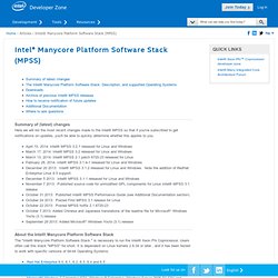 Manycore Platform Software Stack (MPSS)