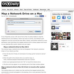 Map a network drive on a Mac - OS X Daily