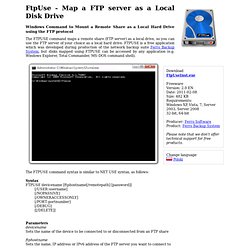 Map FTP drive as local disk drive - FTPUSE
